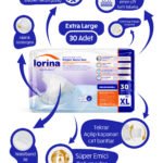 Lorina Belbantlı Hasta Bezi Xlarge 30'Lu 120 Adet