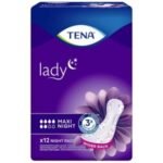 Tena Lady Maxi Night 6 damla Kadın Mesane Pedi 12'li 6 paket / 72 adet