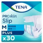 Tena Proskin Slip Plus 6 damla Orta Boy Medium Belbantlı Hasta Bezi 30'lu 3 Paket / 90 Adet